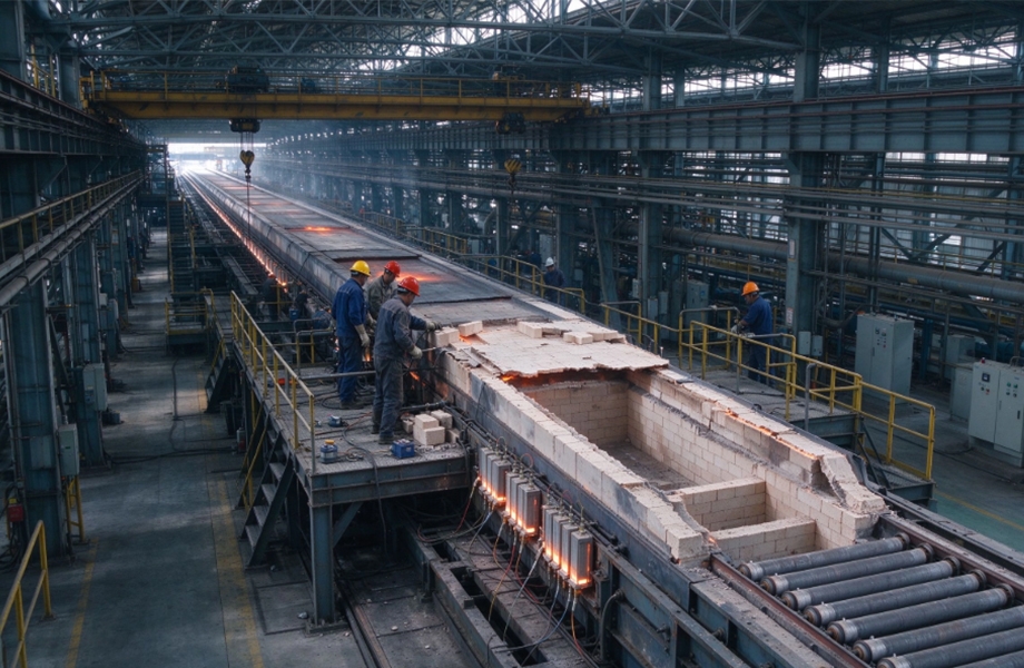 Tin bath cold repair and production line renovation